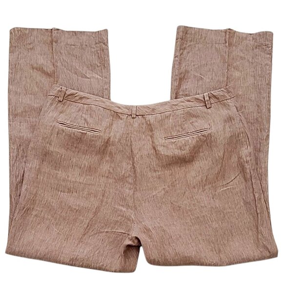 100% Linen Wide Leg Coldwater Creek Natural Fit Pants Neutral New Size 18 - Picture 3 of 13
